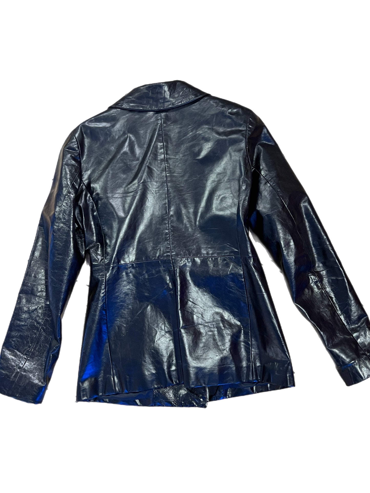 JIL SANDER leather blazer double breated