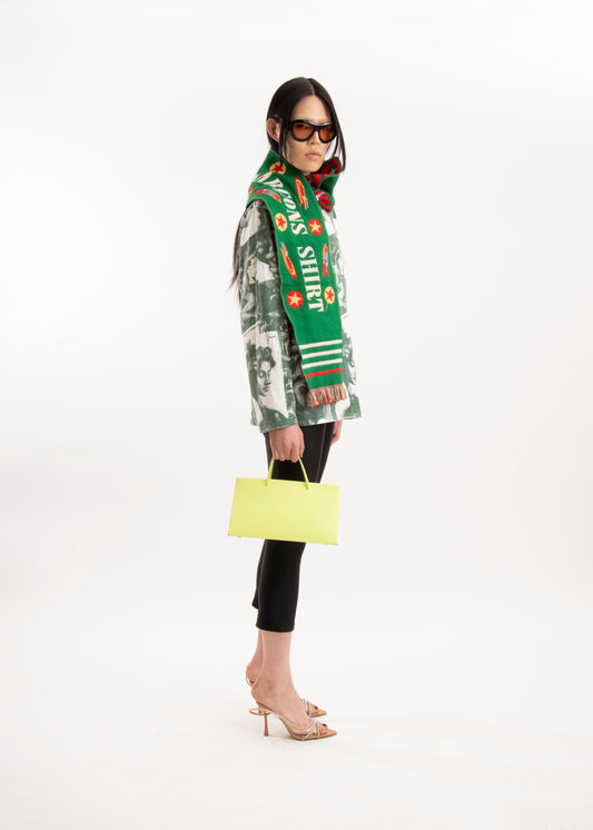 MEDEA lime colored signature bag