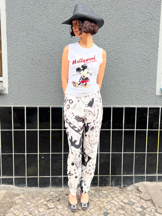 ICEBERG silk printed pants