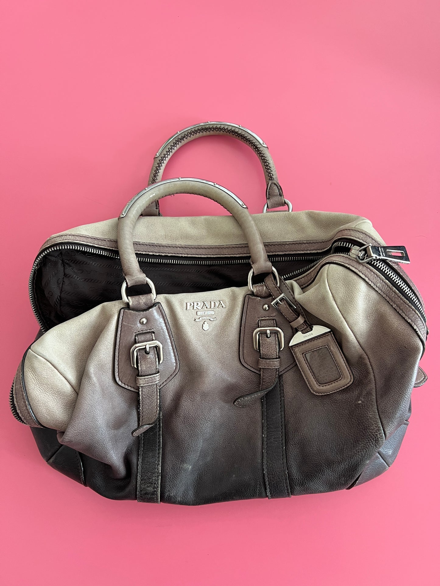 PRADA two tone shopper