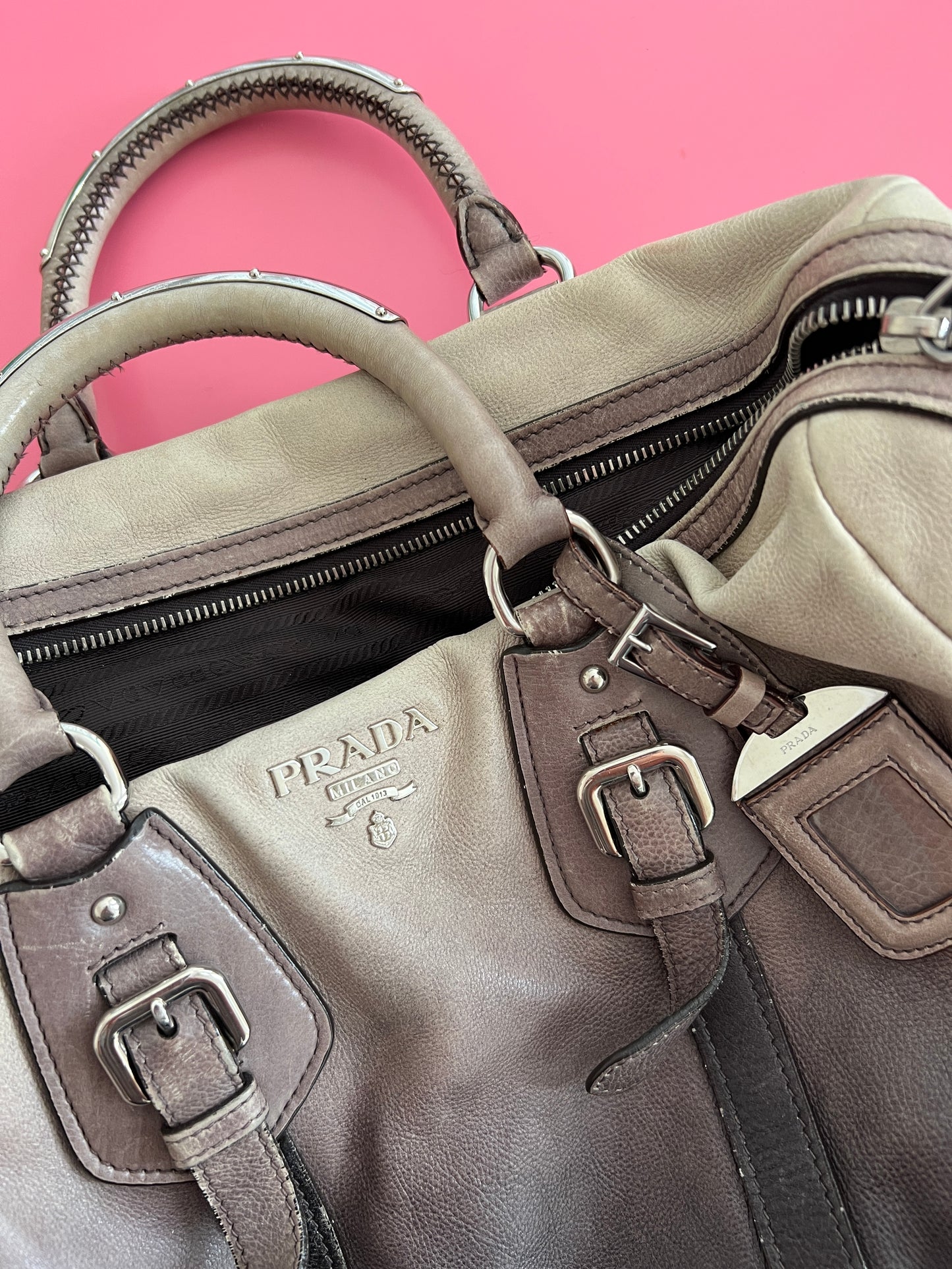 PRADA two tone shopper