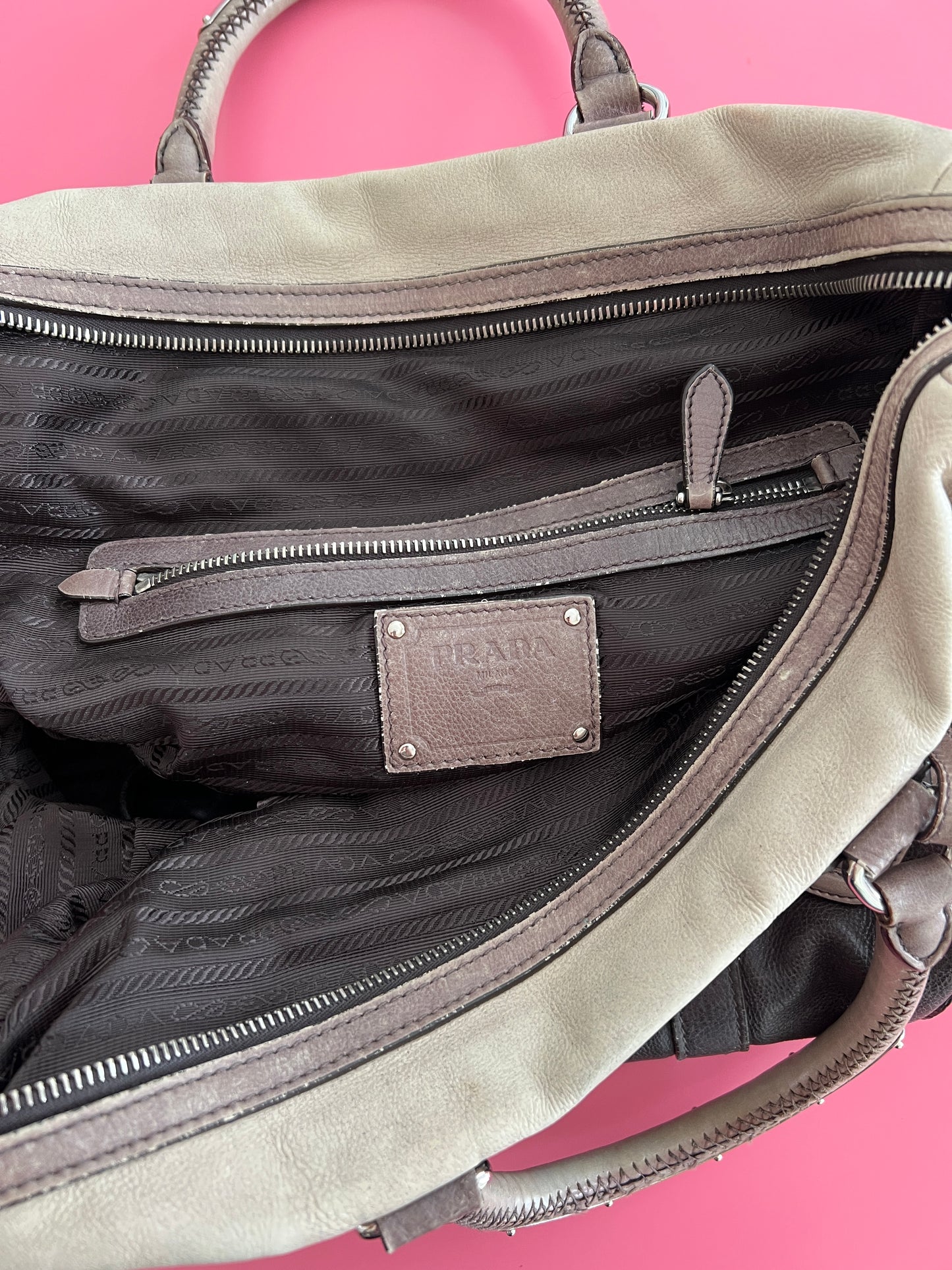 PRADA two tone shopper