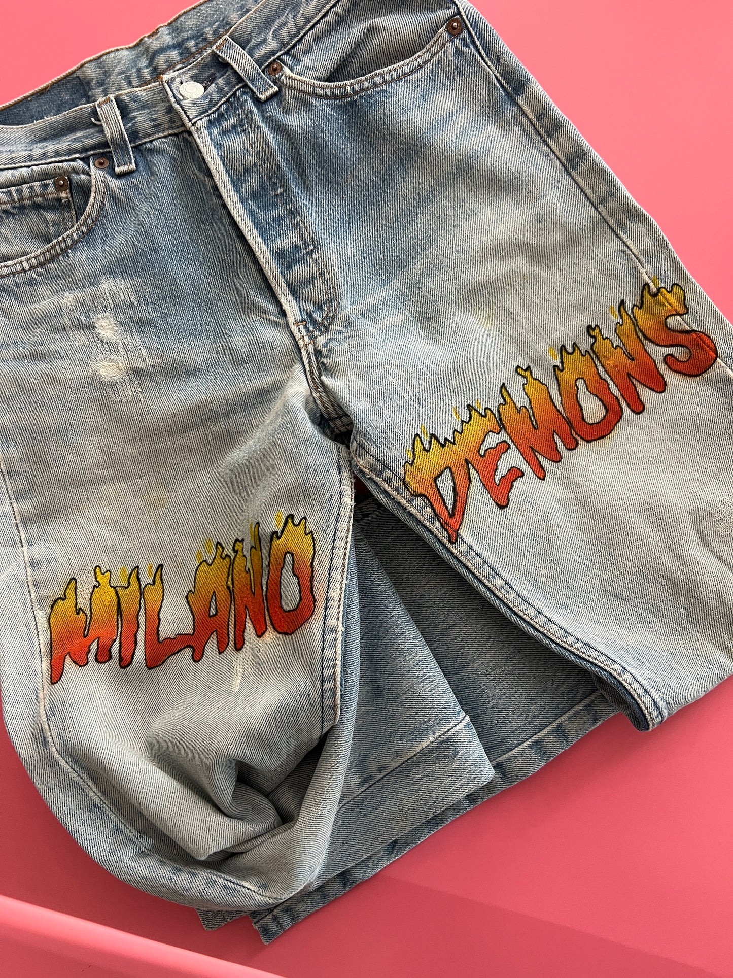 LEVIS handprinted denims MILANO DEAMONS