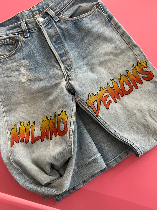 LEVIS handprinted denims MILANO DEAMONS