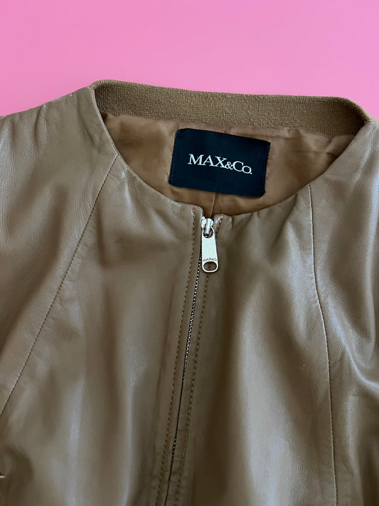MAX&co. leather bomber