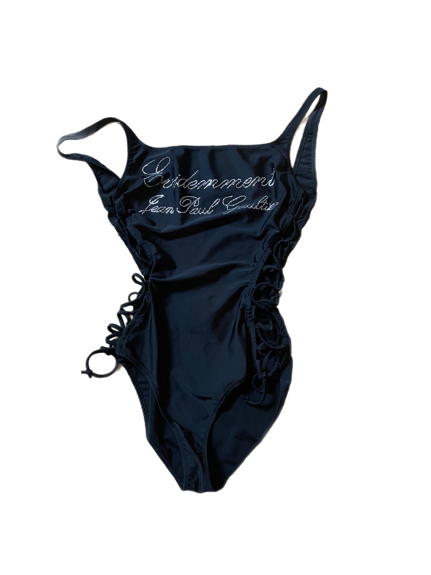 JEAN PAUL GAULTIER sparkly logo bathingsuit
