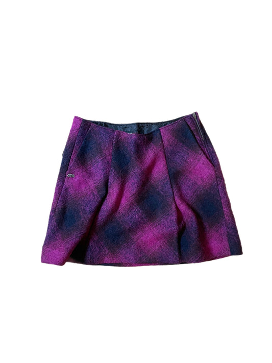 MISS SIXTY mini plaid wool skirt