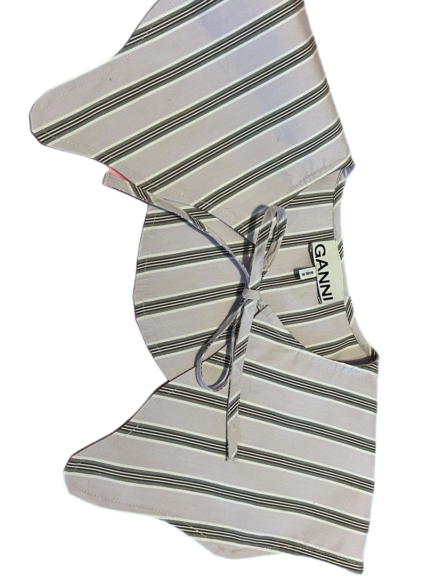 GANNI striped collar