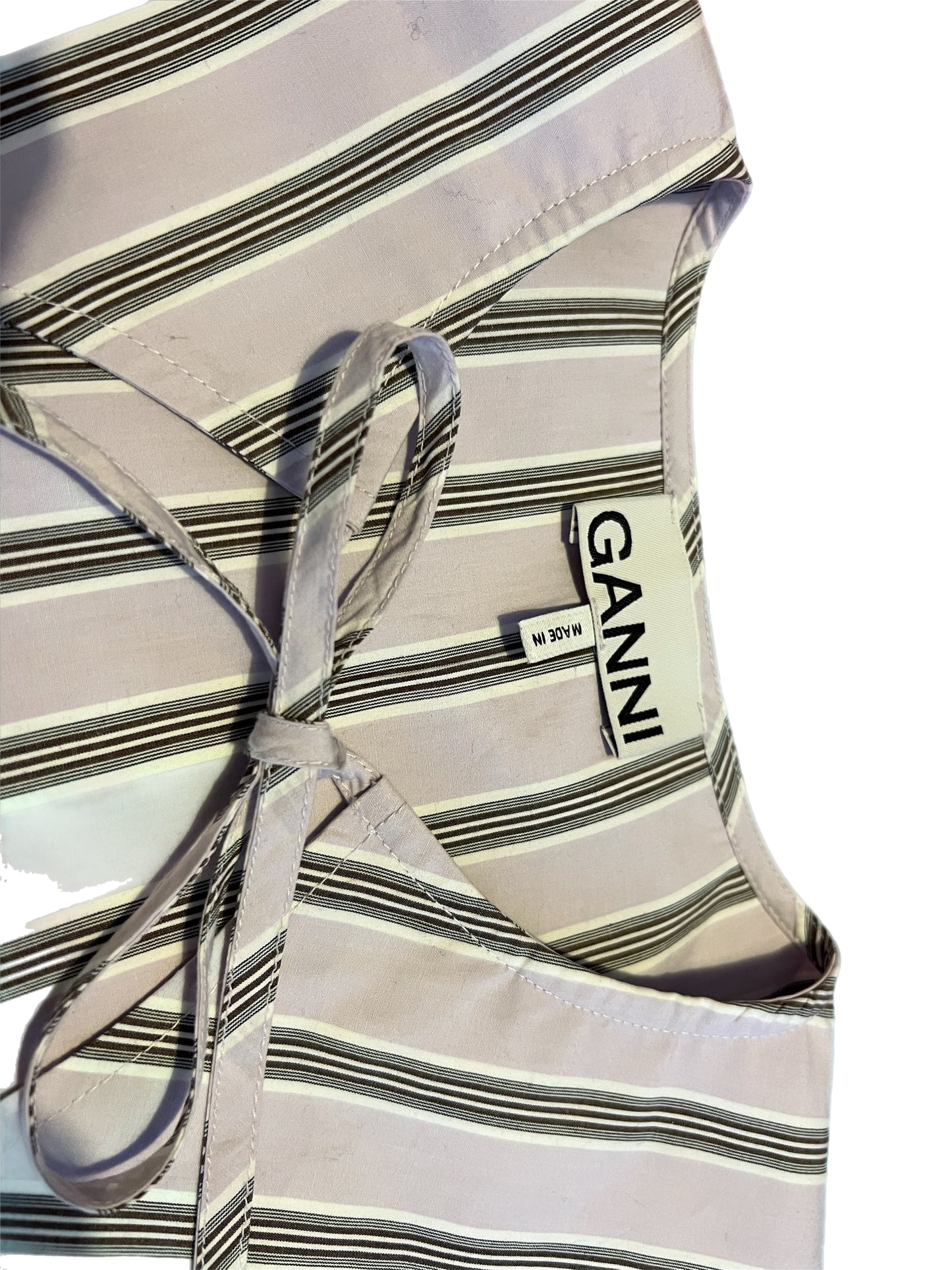 GANNI striped collar