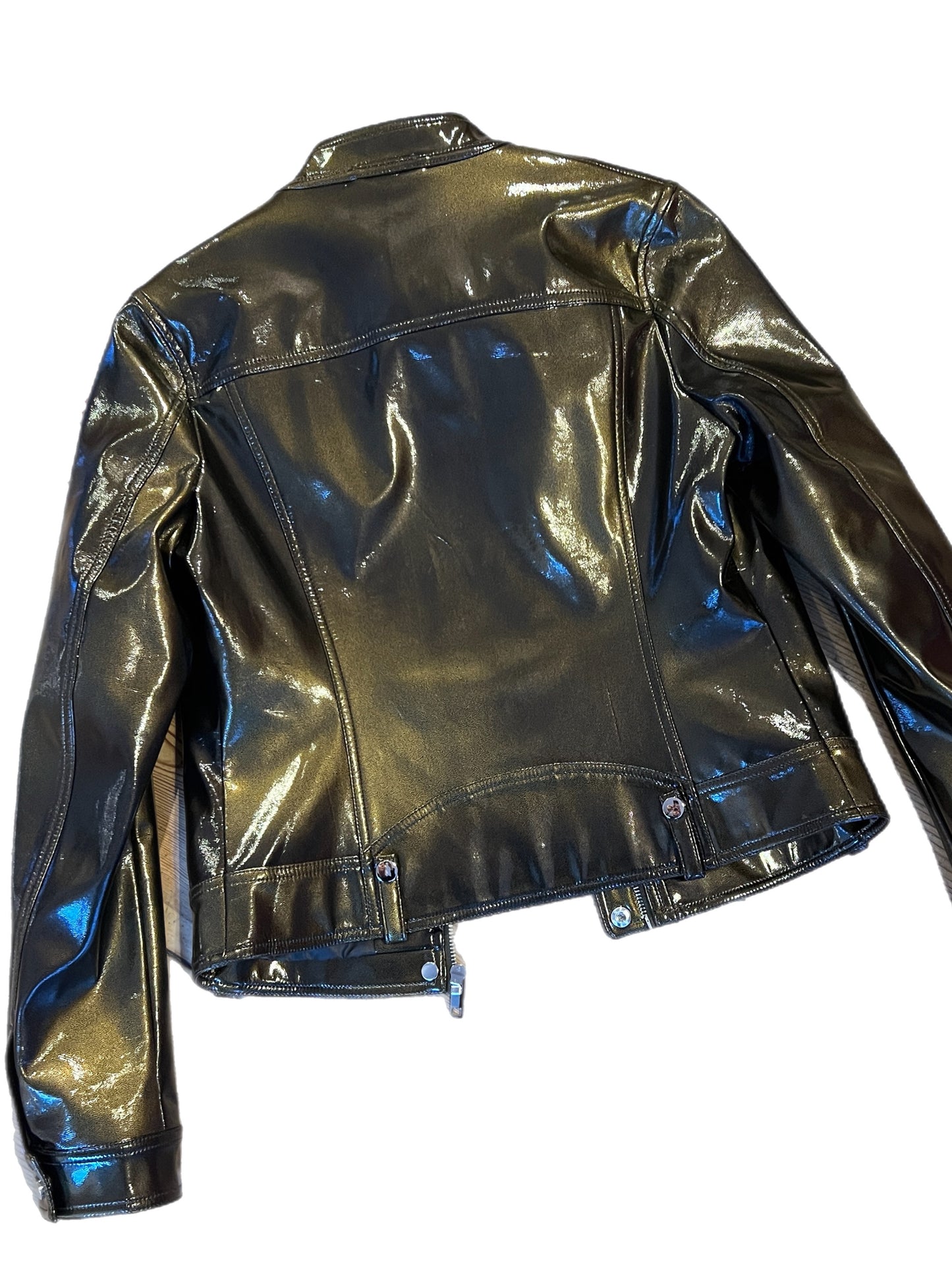 shiney patent biker style jacket