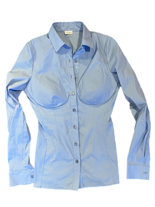LA PERLA structured baby blue shirt