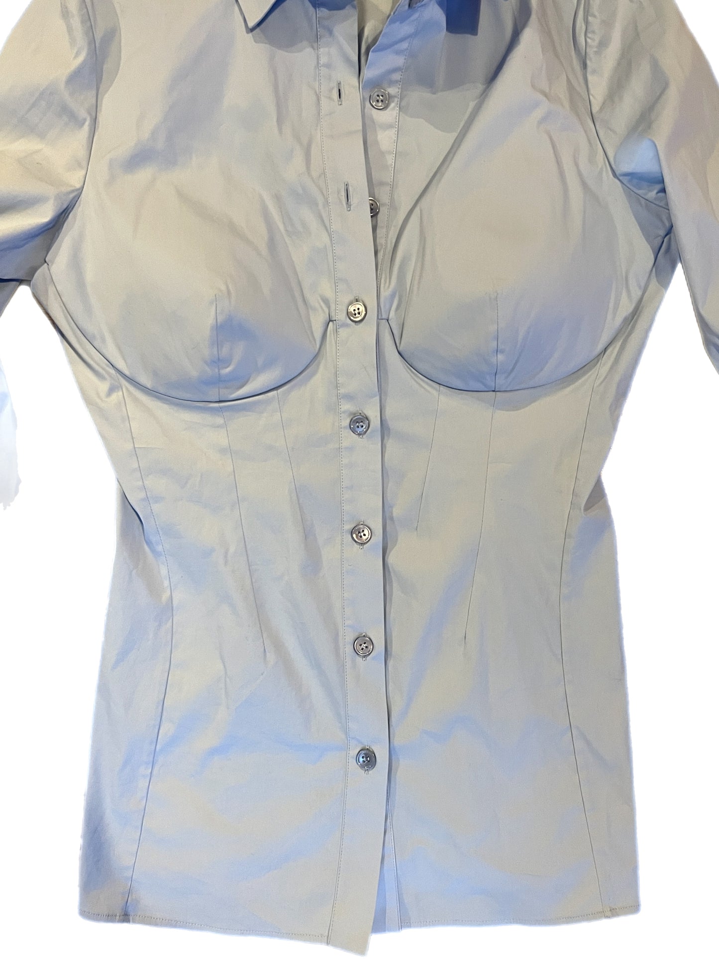 LA PERLA structured baby blue shirt
